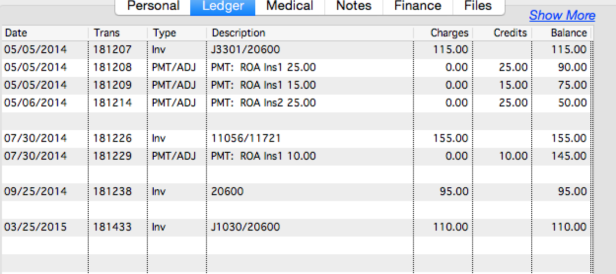 Ledger Can Be Organized by Open Invoices â€“ KIP Medical Software for Mac ...